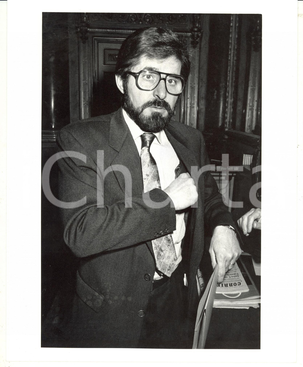 1985 ca MILANO Convegno DC - Ritratto di Luigi MARTINELLI - Foto 20x25 cm
