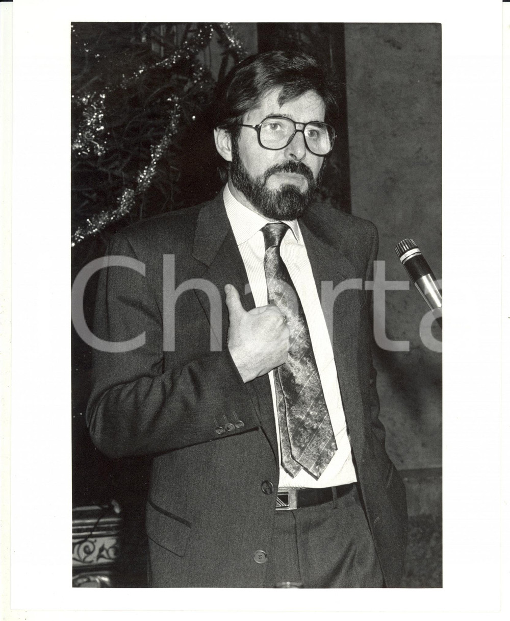1985 ca MILANO Convegno DC - Ritratto di Luigi MARTINELLI *Foto 20x25 cm