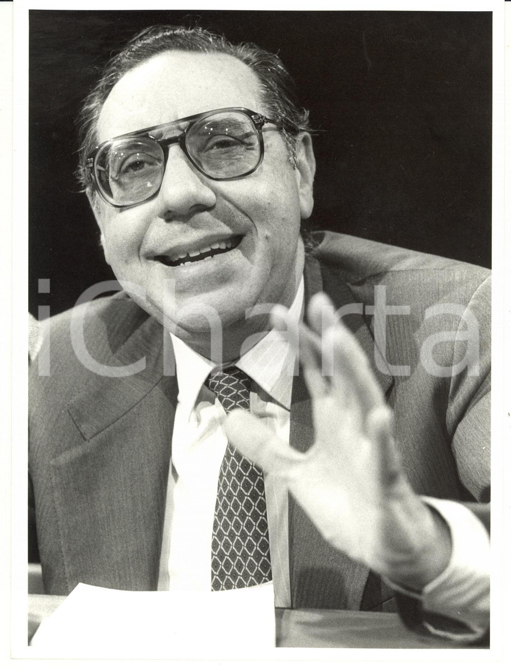 1985 ca RAI Ritratto del direttore Massimo FICHERA - Fotografia 18x24