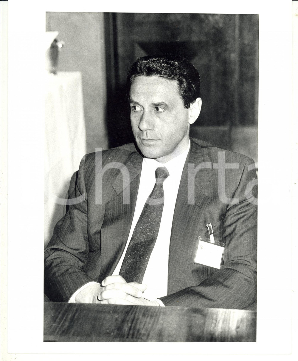 Fotografia d epoca originale 1985 ca FIAR Ritratto del dirigente Silvano CASINI Foto 20x25 cm 1