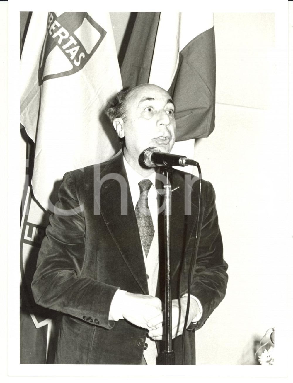 Fotografia d epoca originale 1985 ca DEMOCRAZIA CRISTIANA Ritratto di Enzo GORI Fotografia 18x24 cm 1