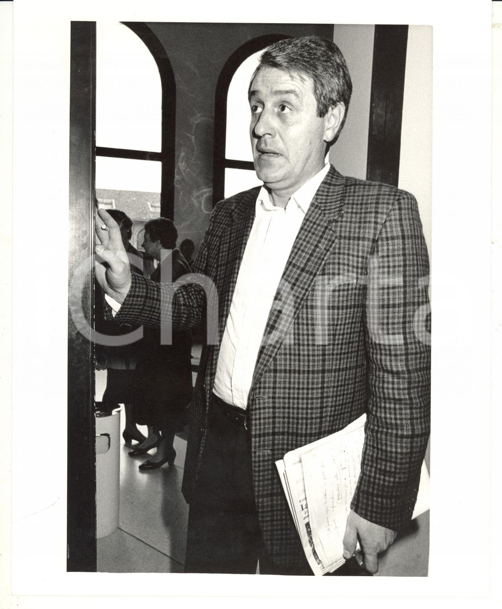 Fotografia d epoca originale 1985 ca DEMOCRAZIA CRISTIANA Segretario CISL Florindo FUMAGALLI  Foto 1
