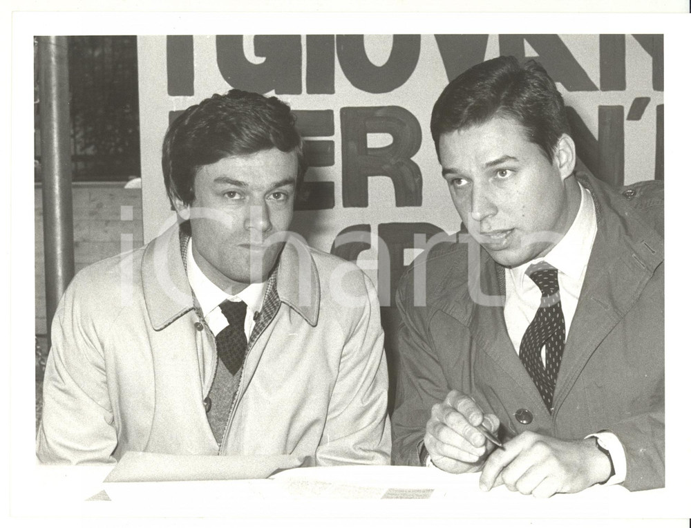 1985 ca MILANO Convegno DC - Intervista a Massimo GORLA *Foto 24x18 cm