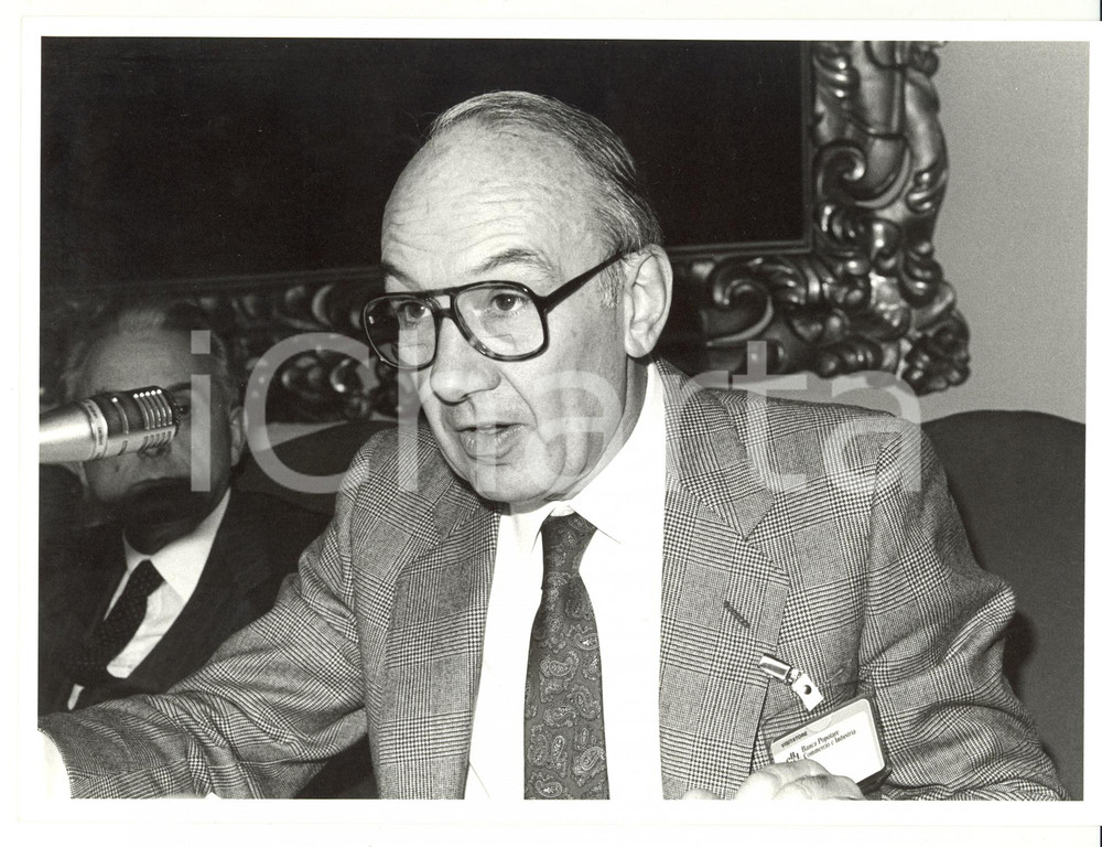 Fotografia d epoca originale 1985 ca MILANO  Convegno BPCI  Ettore FUMAGALLI Comitato Agenti Cambio  Foto 1