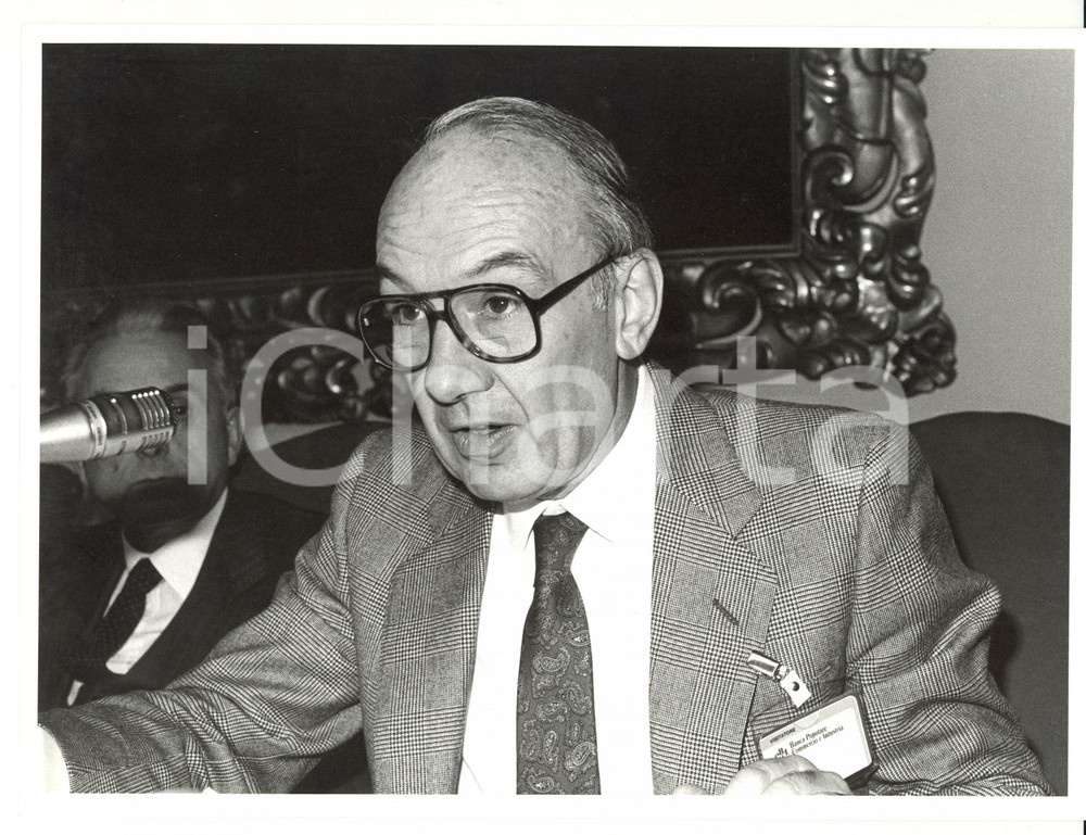 Fotografia d epoca originale 1985 ca MILANO  Convegno BPCI  Ettore FUMAGALLI Comitato Agenti Cambio Foto 1