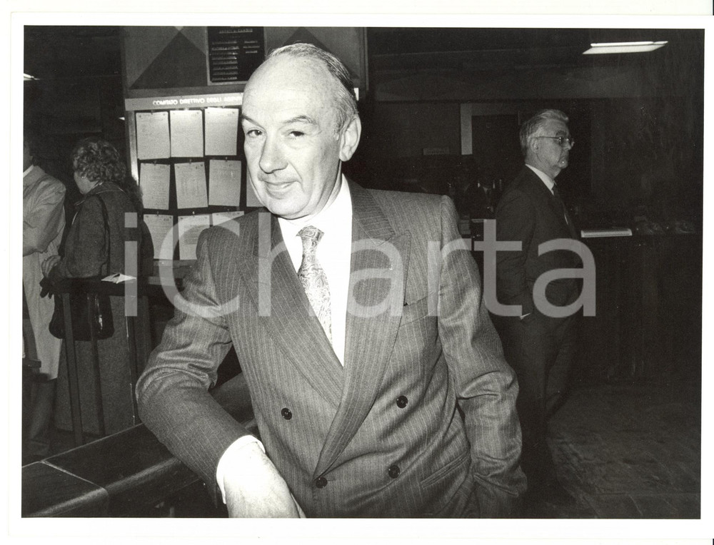 1985 ca MILANO Ettore FUMAGALLI presidente Comitato Agenti di Cambio *Foto 24x18