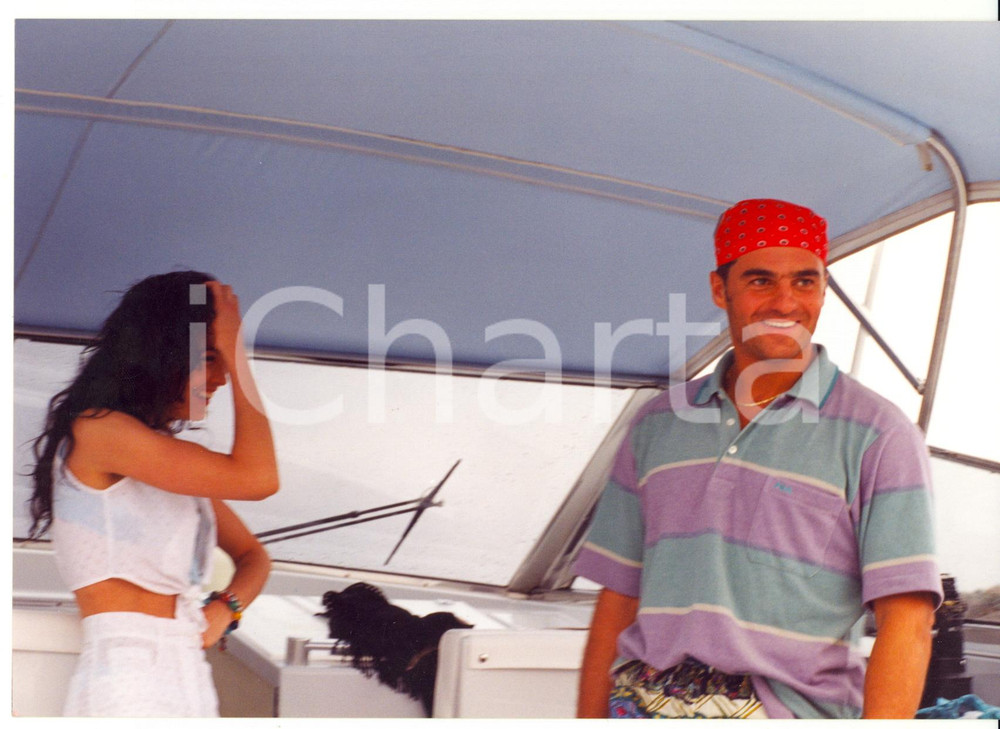 2000 ca Alberto TOMBA con l'attrice Luana COLUSSI *Fotografia 15x21