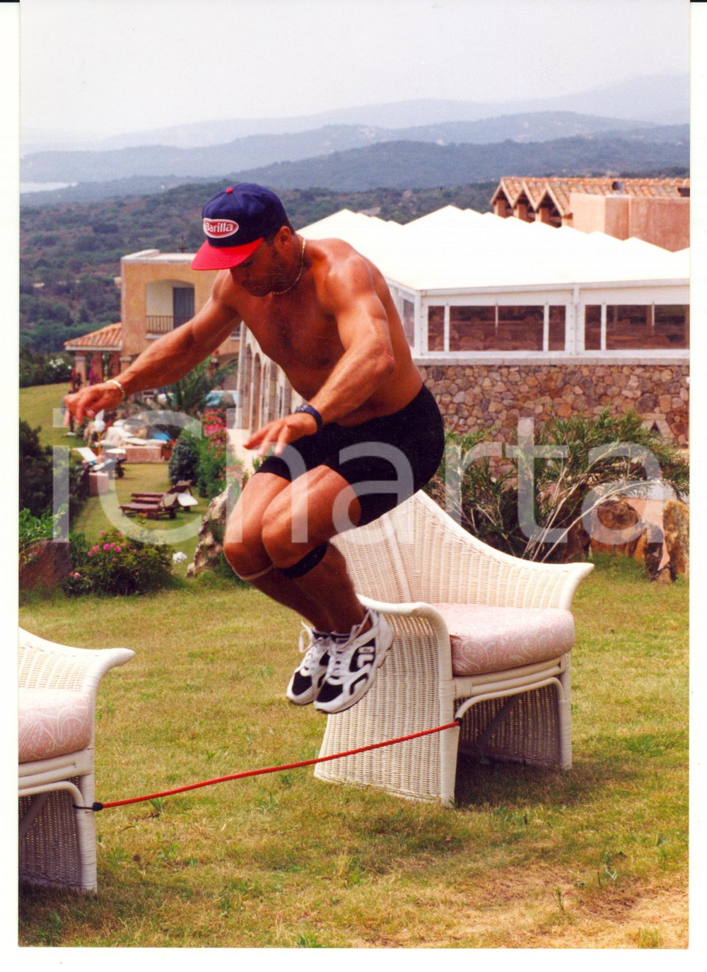 2000 ca Sciatore Alberto TOMBA in allenamento - Salto della corda - Foto 15x21
