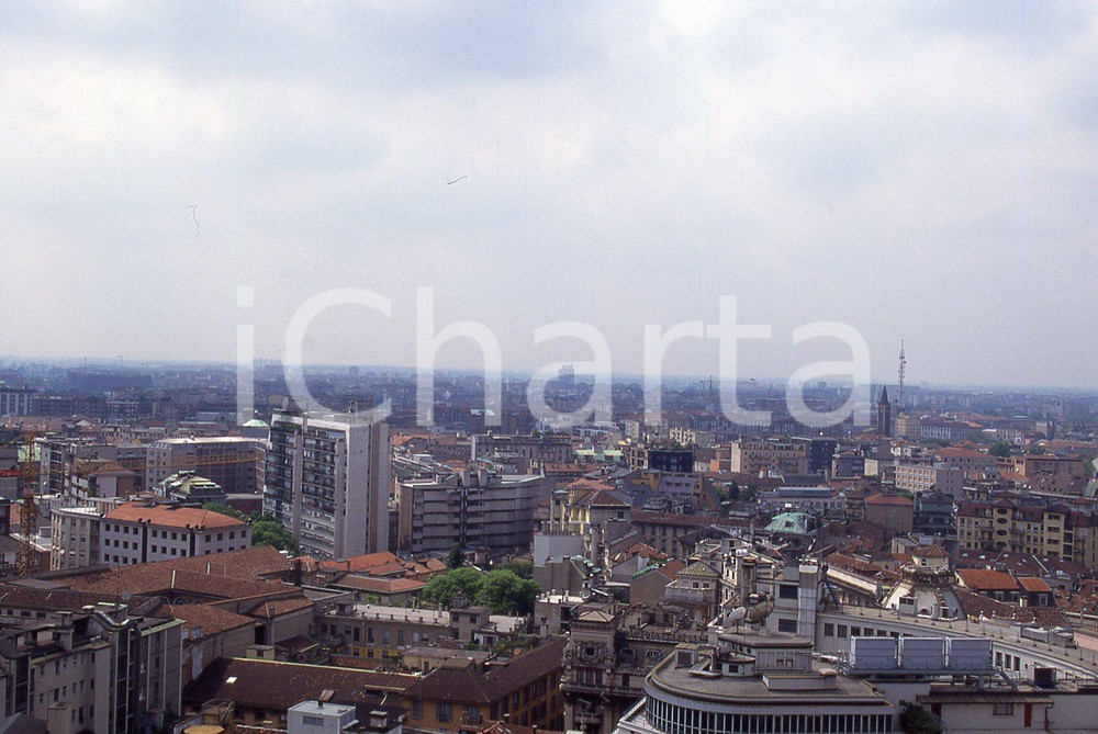 35mm vintage slide* 1988 MILANO veduta del centro a volo d'uccello (2)