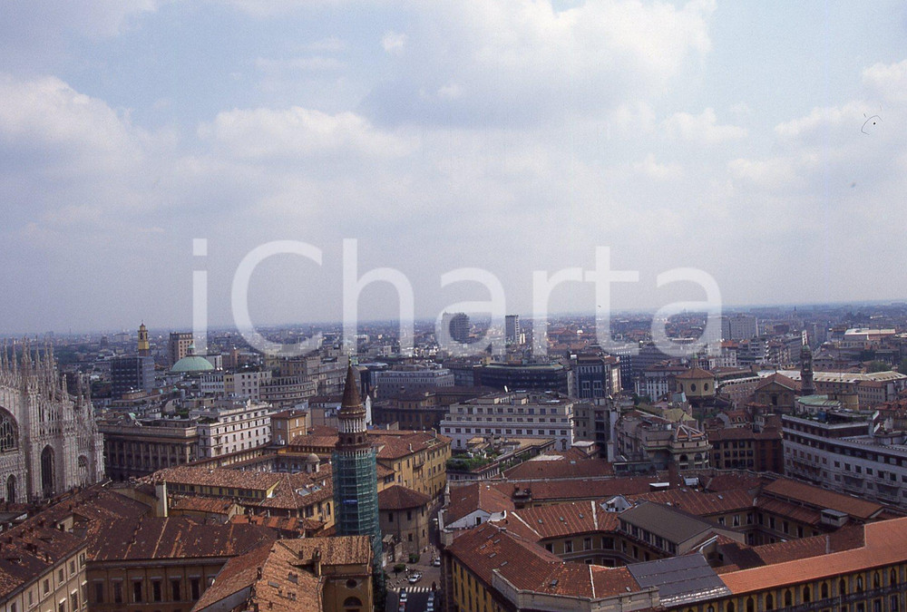 Fotografia d epoca originale 35mm vintage slide 1988 MILANO veduta del centro a volo d uccello 4 1