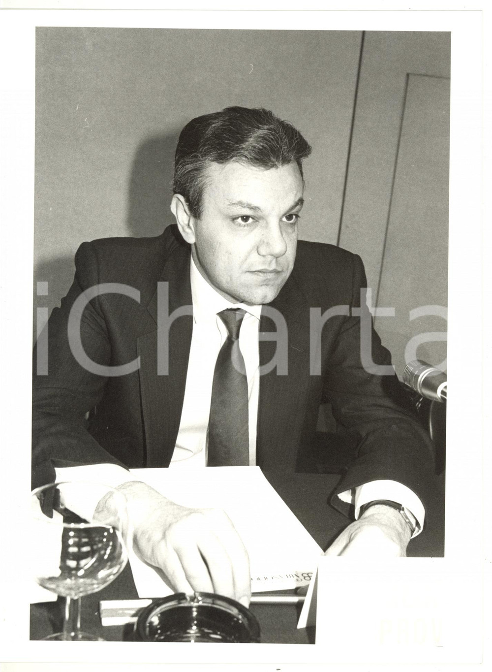 1985 ca MILANO Convegno DC - Ritratto di Dario DI GENNARO *Fotografia 18x24