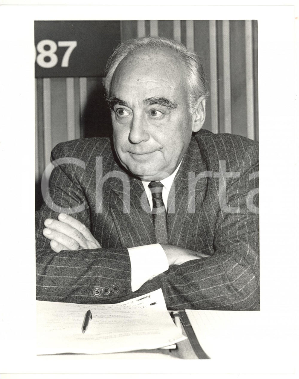 1985 ca MILANO Ritratto di Ennio PRESUTTI presidente IBM - Foto 20x25 cm