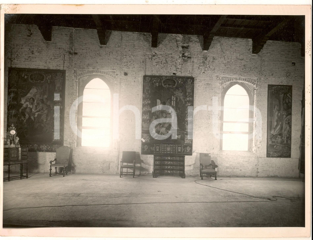 1955 ca MILANO Castello Sforzesco - Restauro BBPR *Sala 5 in riallestimento