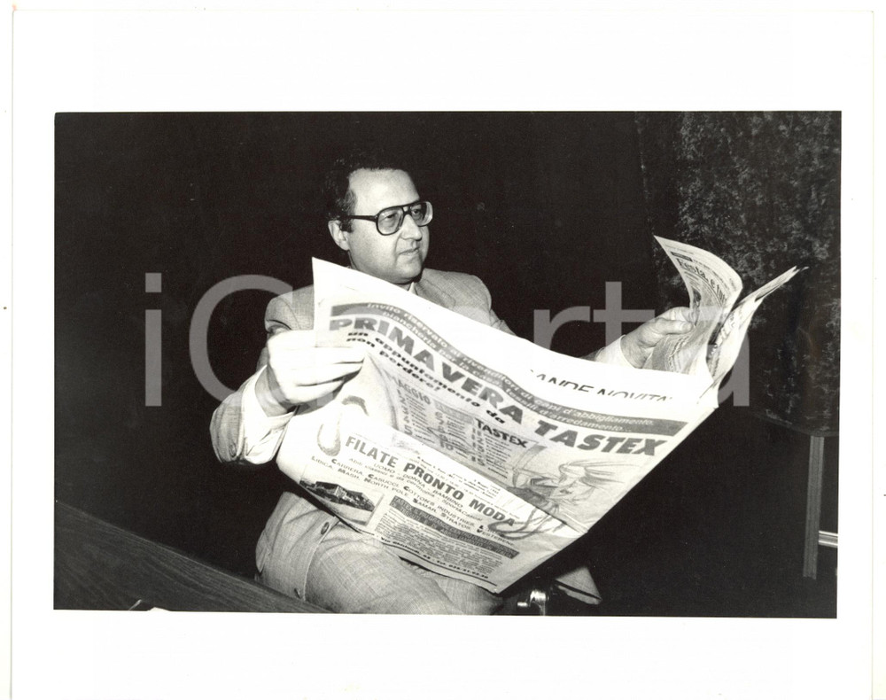 1990 ca MILANO - DEMOCRAZIA CRISTIANA Ritratto di Maurizio PRADA *Foto 25x20