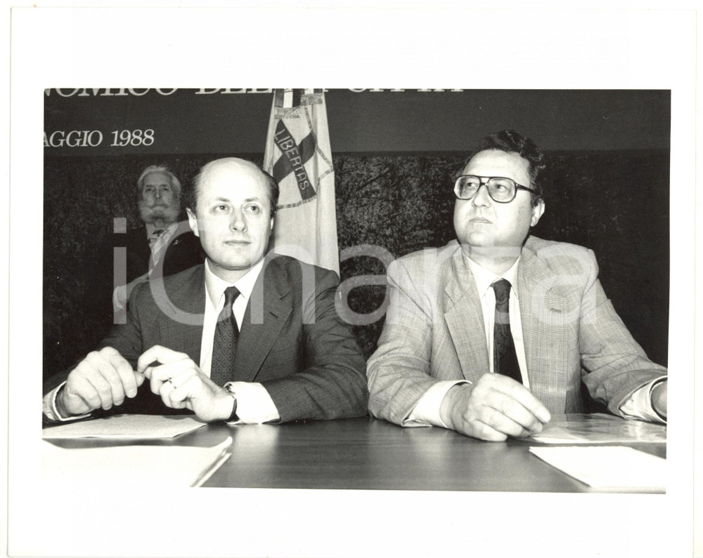1988 MILANO Congresso DEMOCRAZIA CRISTIANA - Bruno TABACCI con Maurizio PRADA