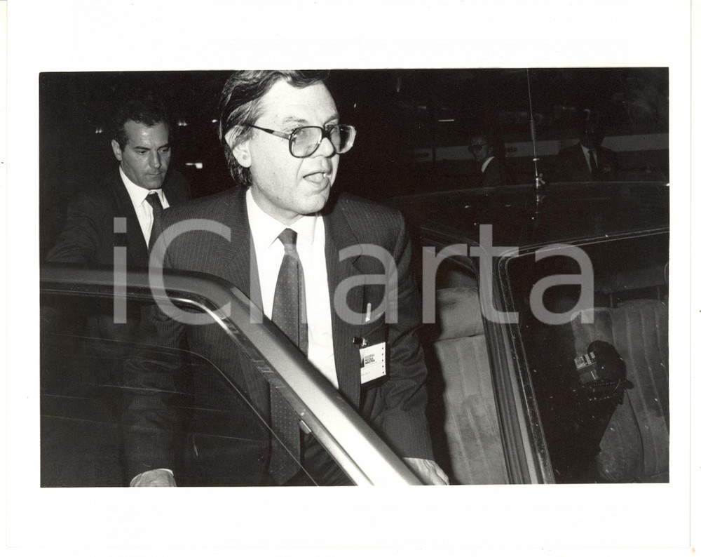 1987 ROMA Convegno CONFINDUSTRIA - Arrivo di Piero BARUCCI *Fotografia 25x20 cm