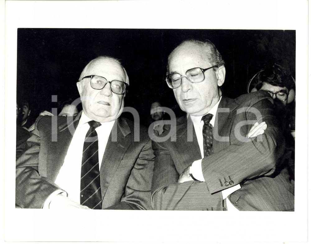 1990 ca ROMA Virginio ROGNONI con il giornalista Adolfo BERIA DI ARGENTINE *Foto