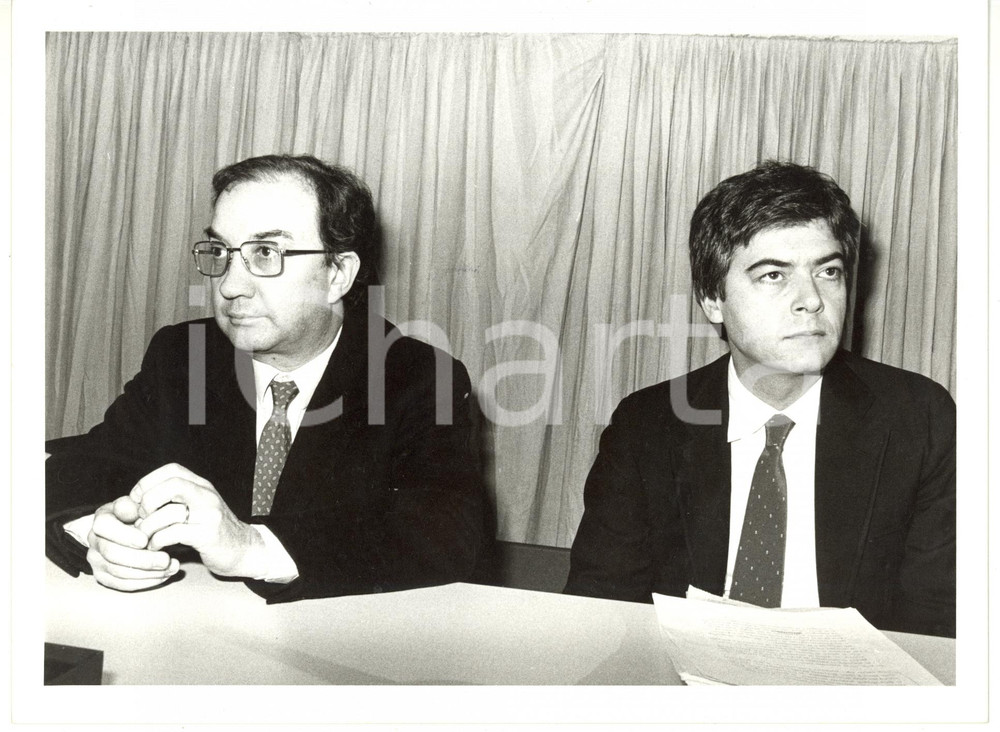 1990 ca MILANO - PSI Carlo TOGNOLI con Claudio MARTELLI *Fotografia 24x18 cm