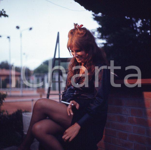 Fotografia d epoca originale 1970ca ANTONELLA LUALDI Ritratto fotografico DIAPOSITIVA ORIGINALE 2 1