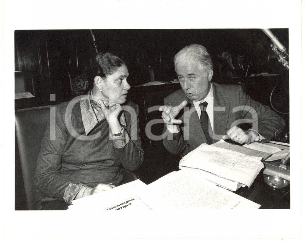 1990 ca MILANO - PLI Ludina BARZINI con Pierangelo ROSSI *Foto 25x20