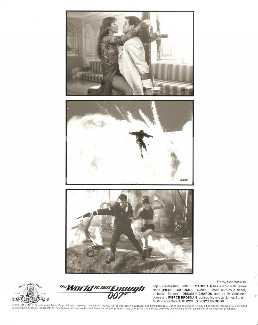 1999 JAMES BOND - 007 The world is not enough - Pierce BROSNAN *Foto 20x25 cm