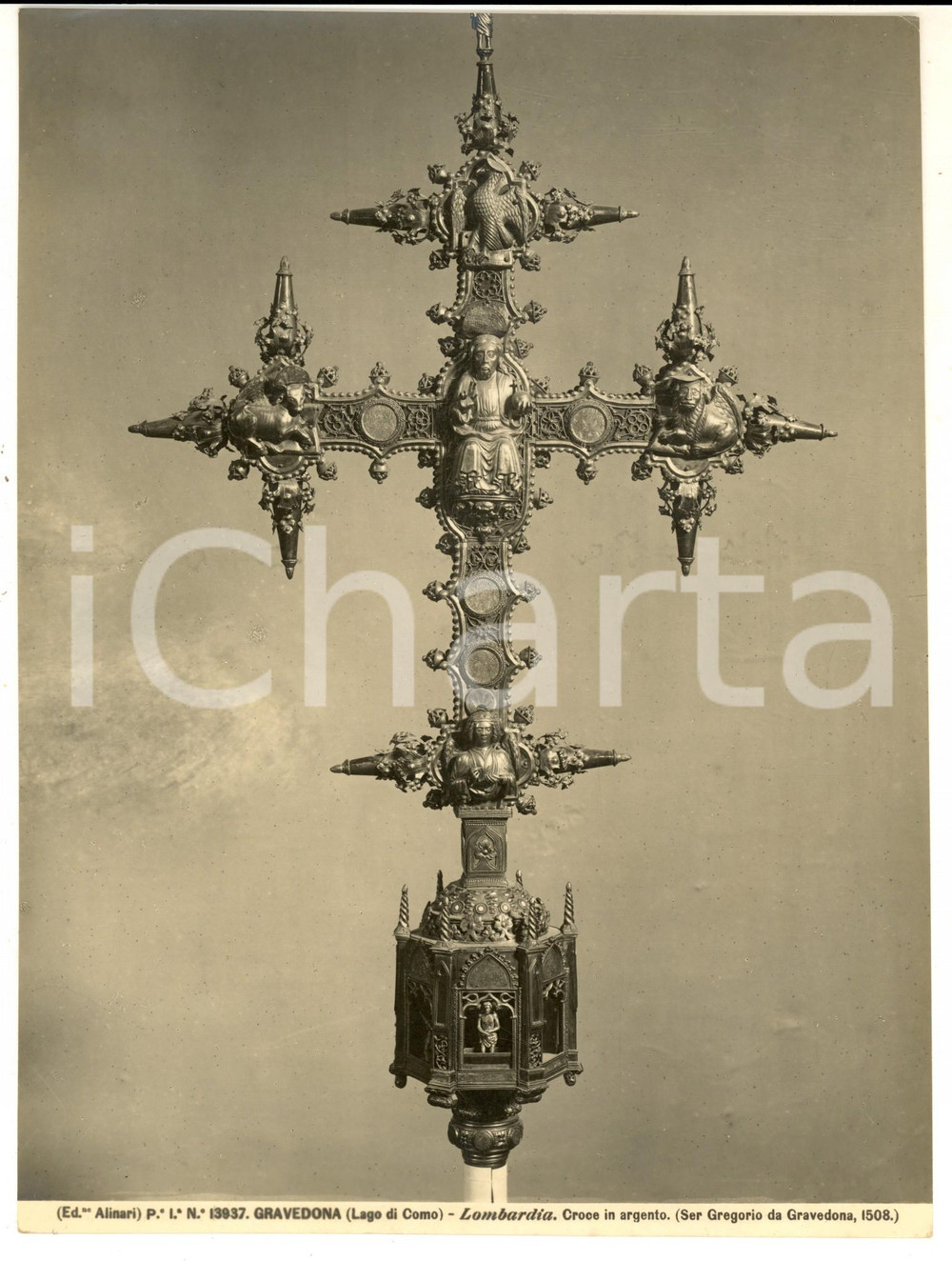 1935 ca GRAVEDONA - Croce in argento di Ser Gregorio *Foto artistica ALINARI