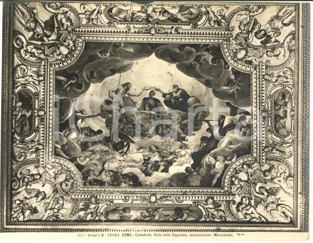 1935 ca COMO Cattedrale - Volta della sagrestia - Incoronazione *Foto ALINARI