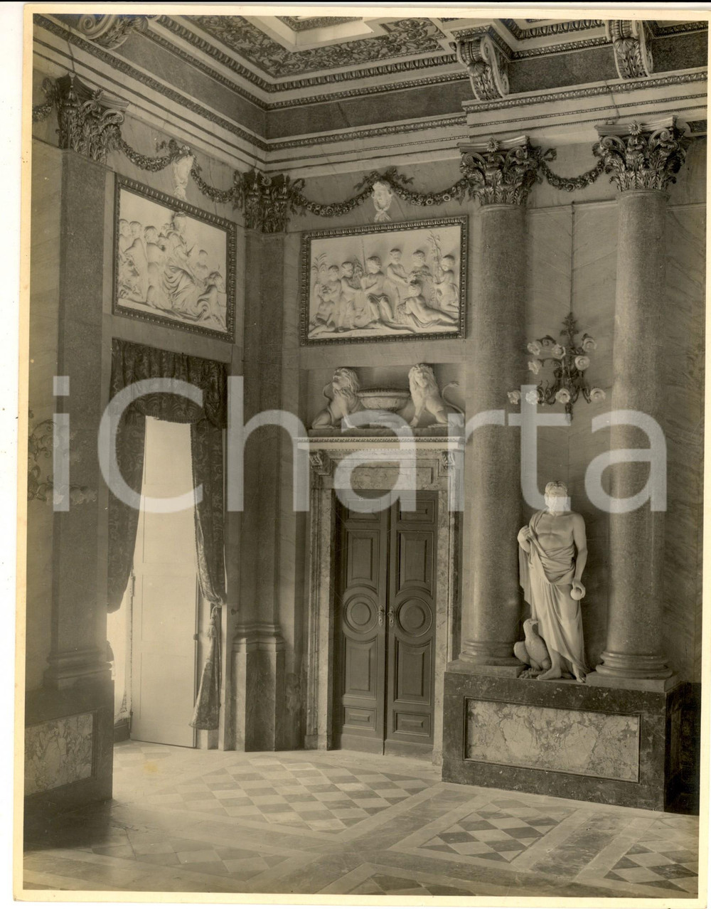 1935 ca COMO Villa OLMO - Salone da ballo con altorilievi e statue - Foto 