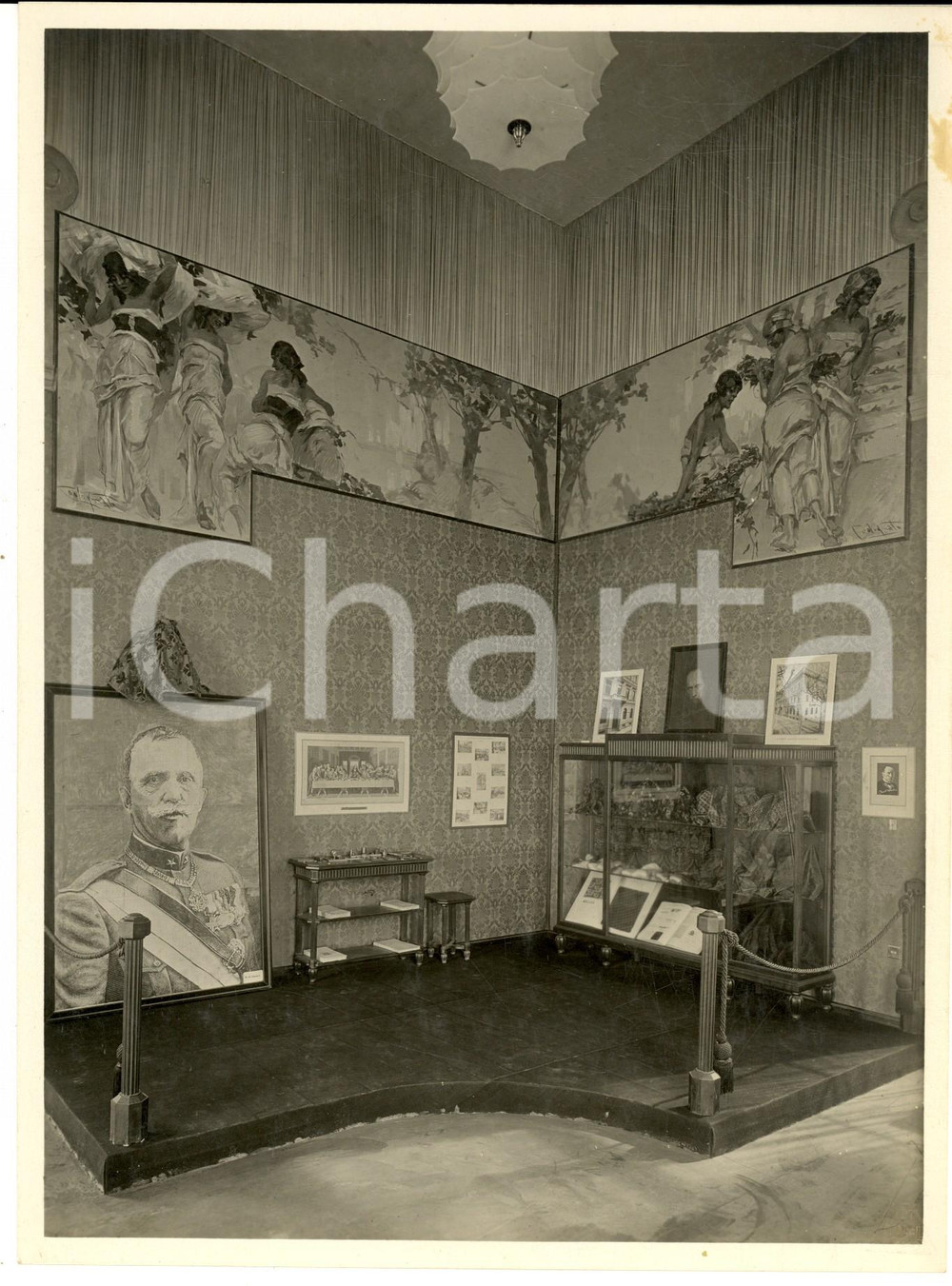 1935 ca COMO Villa OLMO - Mostra cimeli storici e SETERIE - Foto MANDELLI RARA