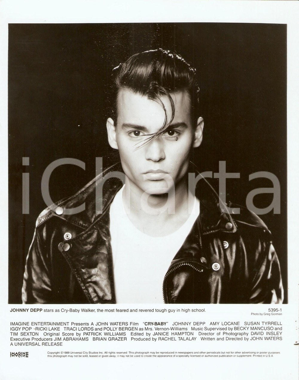 1990 CRY-BABY Johnny DEPP Portrait - Movie by John WATERS *Photo 20x25 cm