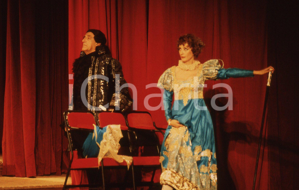 Fotografia d epoca originale 35mm vintage slide 1988 Milano LA TOSCA Arnoldo Foà  Marina Malfatti 3 1