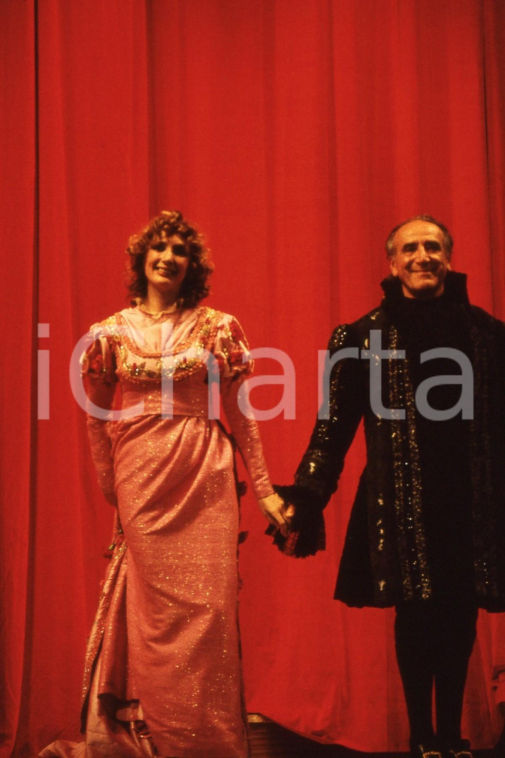 Fotografia d epoca originale 35mm vintage slide 1988 Milano LA TOSCA Arnoldo Foà  Marina Malfatti 5 1