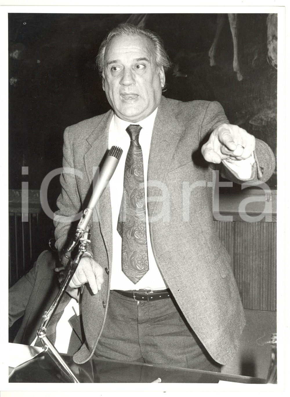 1985 ca ROMA Discorso di Alfredo BIONDI - Foto 18x24 cm