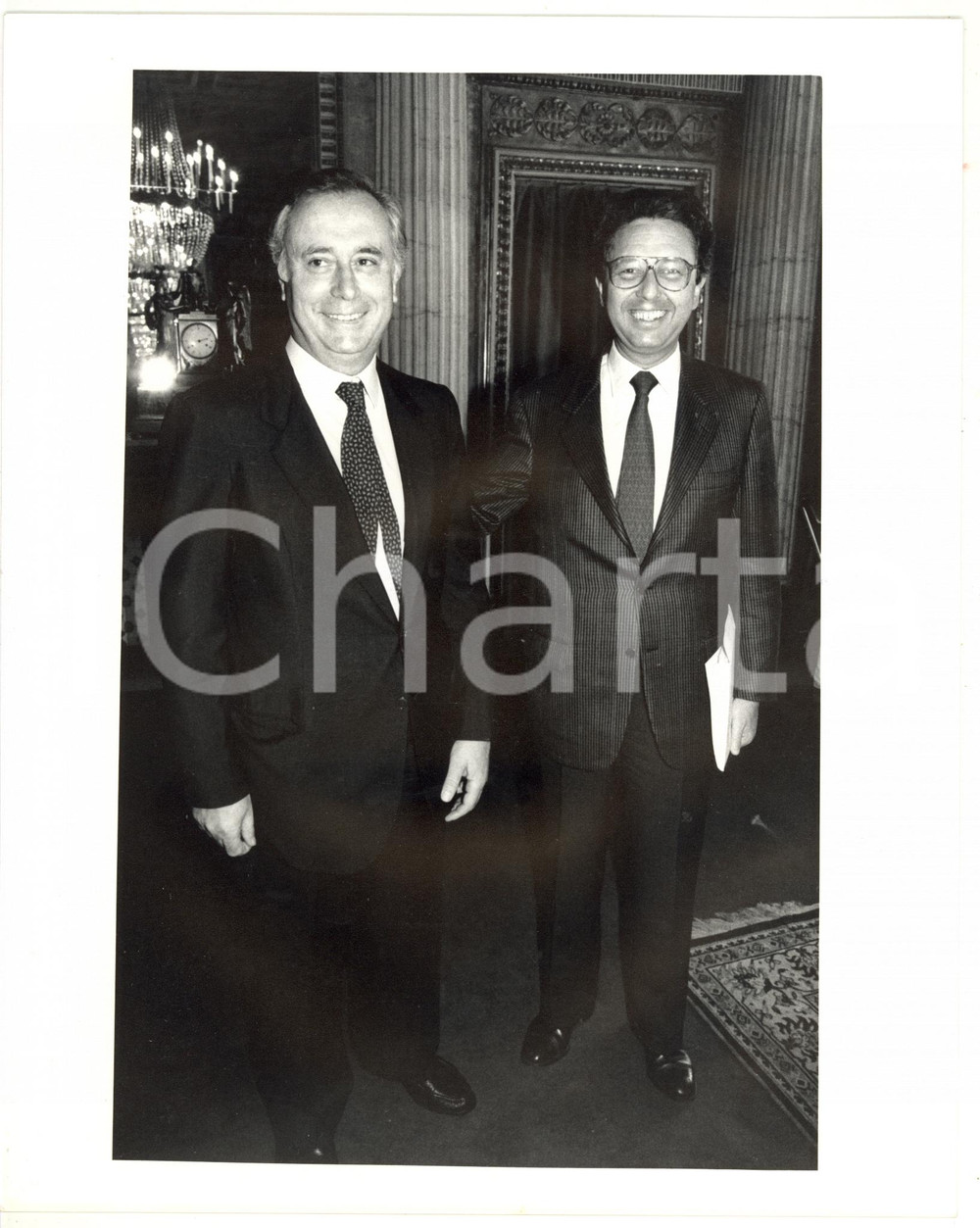 1985 ca MILANO Roberto MAZZOTTA con Gianpiero Carlo CANTONI *Foto 20x25 cm