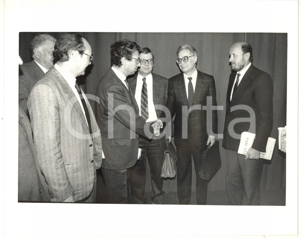 1985 ca MILANO Roberto MAZZOTTA - Piero SCHLESINGER - Angelo CALOIA *Foto 25x20