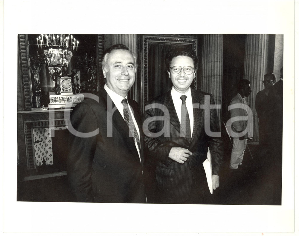 1985 ca MILANO Gianpiero Carlo CANTONI e Carlo MAZZOTTA *Foto 25x20