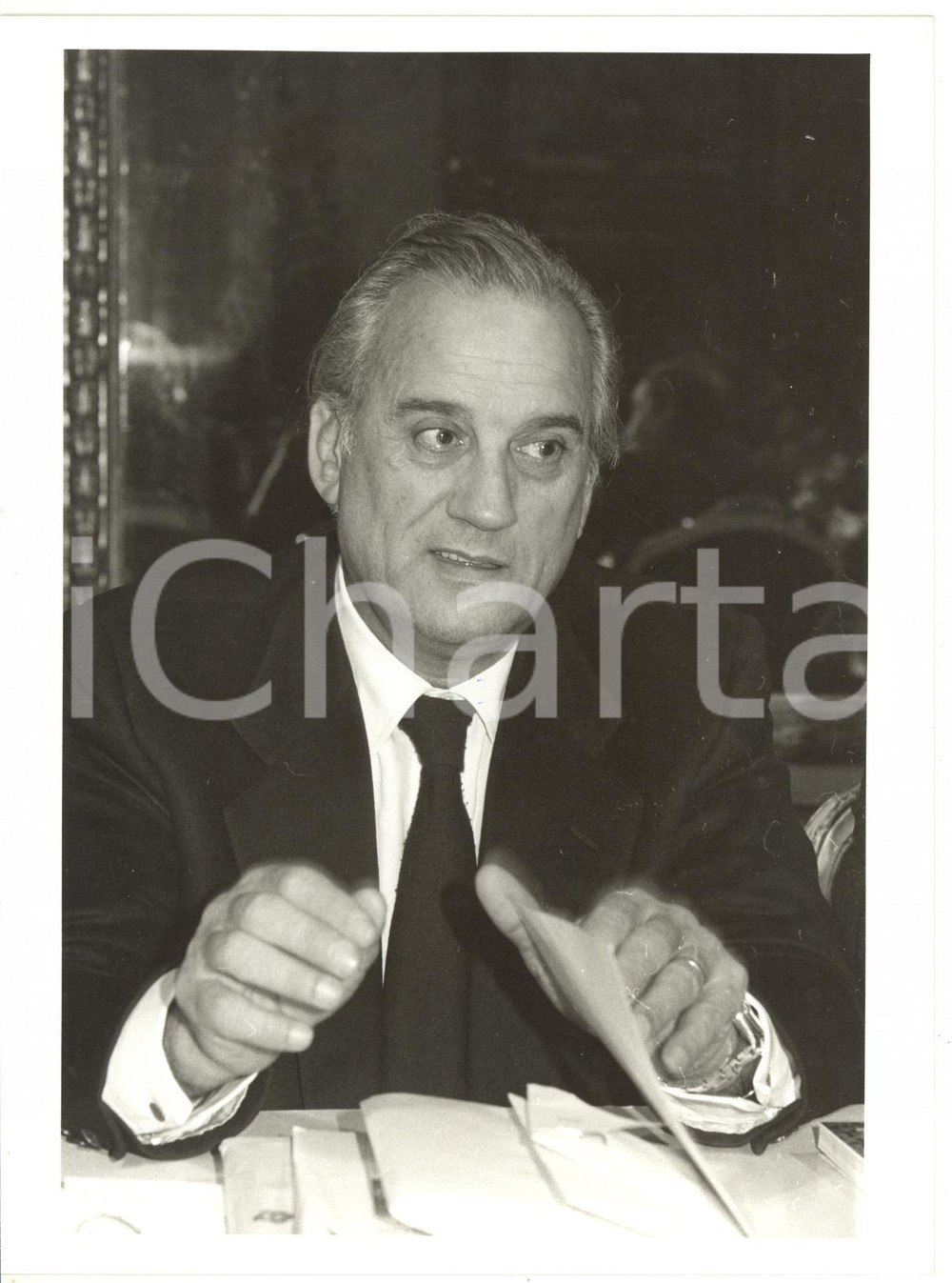 1985 ca ROMA Discorso di Alfredo BIONDI - Fotografia 18x24 cm