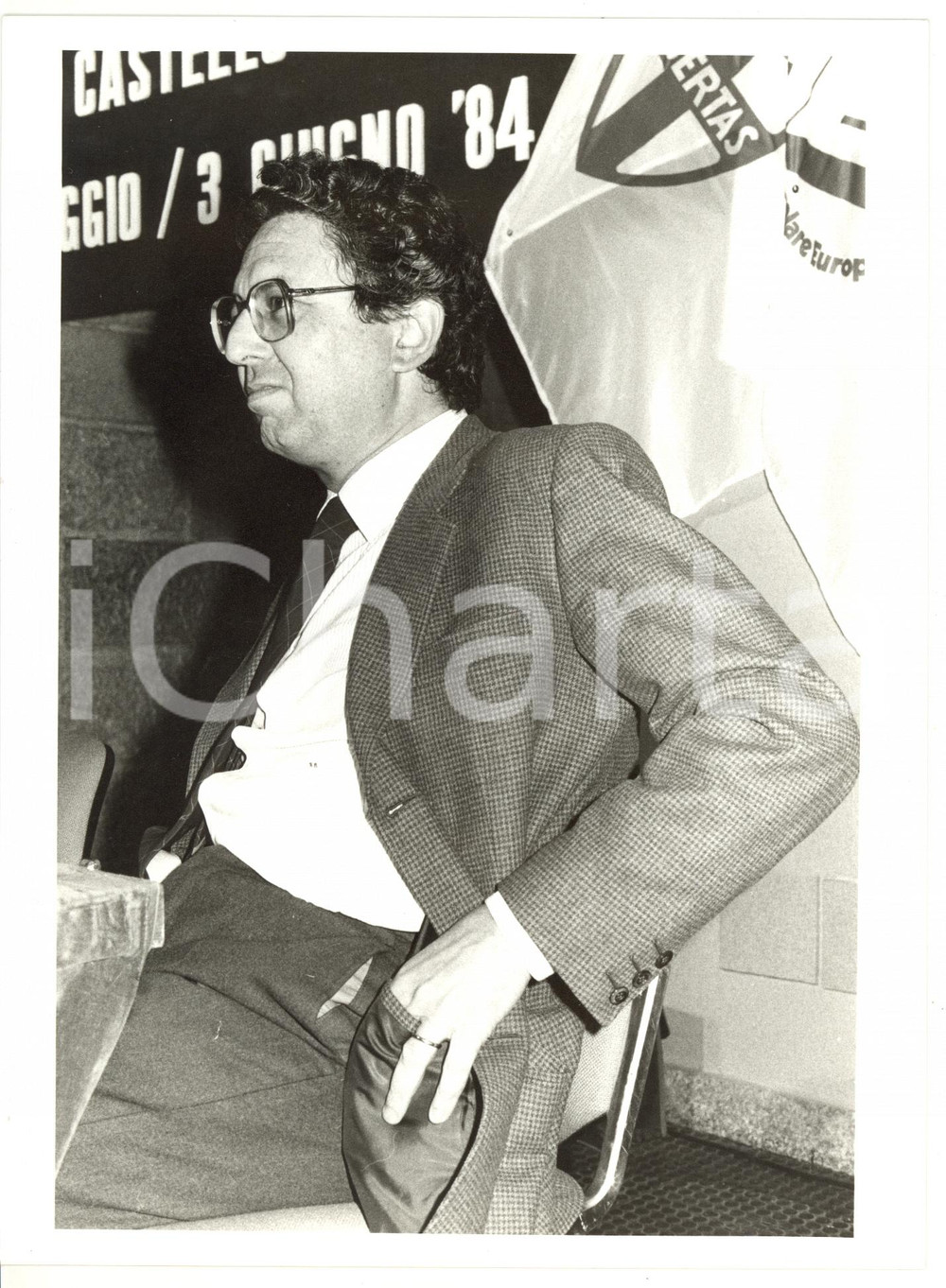1984 DEMOCRAZIA CRISTIANA Ritratto di Roberto MAZZOTTA *Foto 18x24