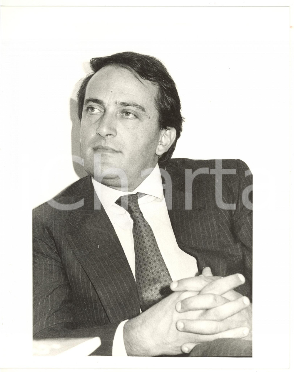 1990 ca CONFINDUSTRIA Ritratto imprenditore Luigi ABETE - Foto 20x25 cm