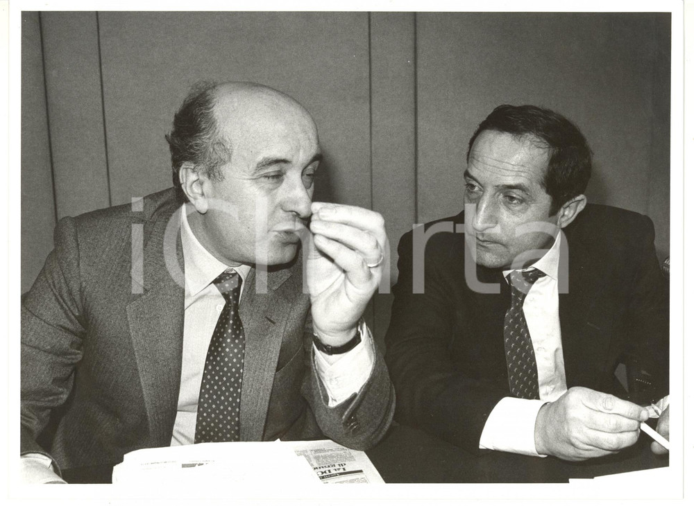 1990 ca ROMA - DC Ciriaco DE MITA con Alessandro FONTANA *Foto 24x18