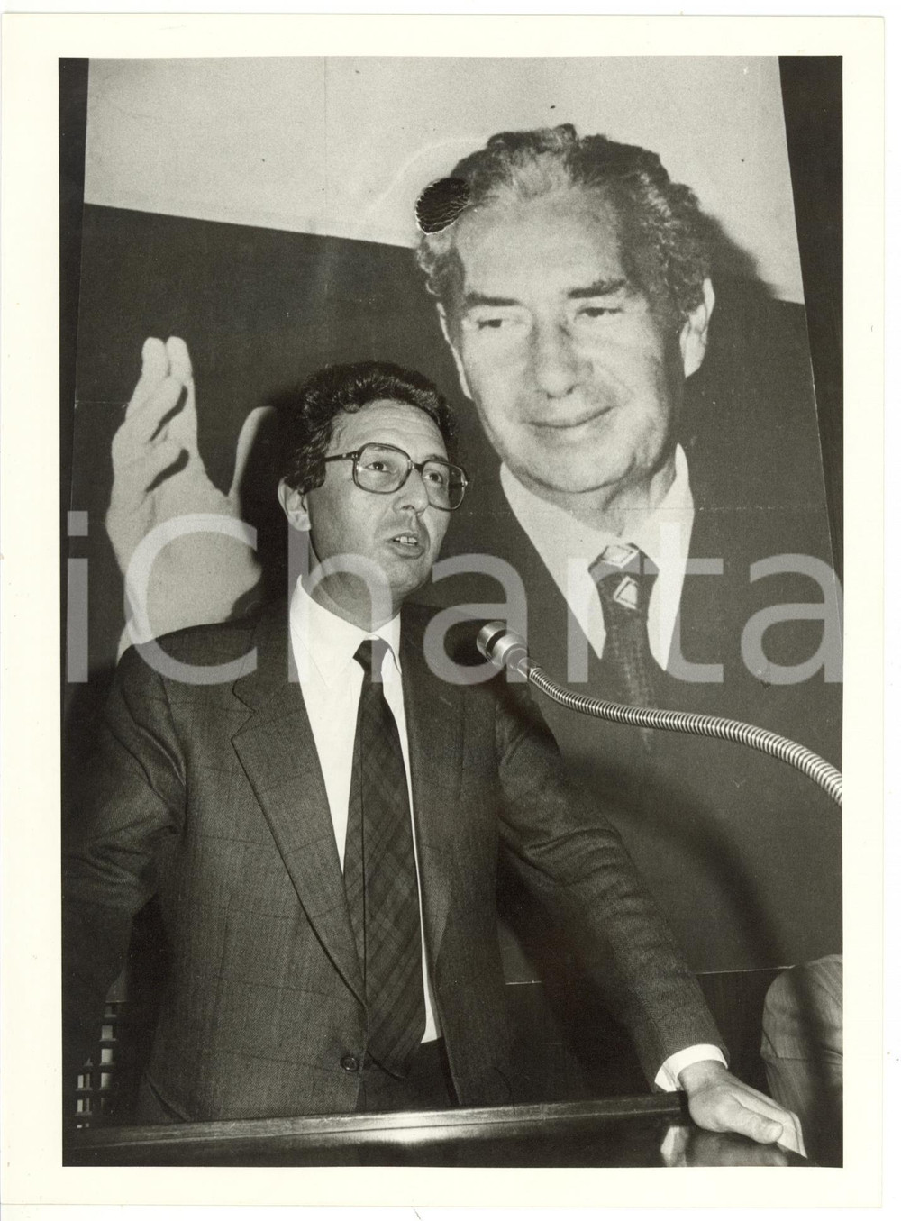 1985 ca CONVEGNO DEMOCRAZIA CRISTIANA Discorso di Roberto MAZZOTTA *Foto 18x24