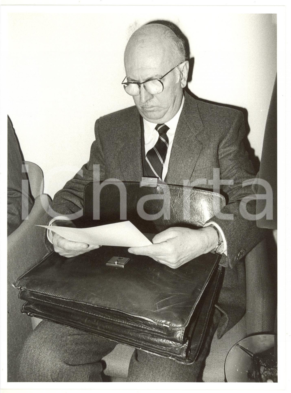 1985 ca MILANO Ritratto Antonio CONFALONIERI presidente CARIPLO *Foto 18x24 cm