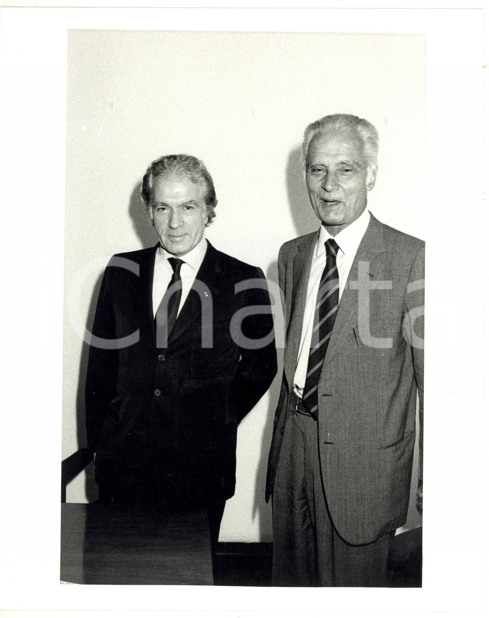 1985 ca ROMA - PSI Antonio GIOLITTI con Giorgio STREHLER *Fotografia 20x25