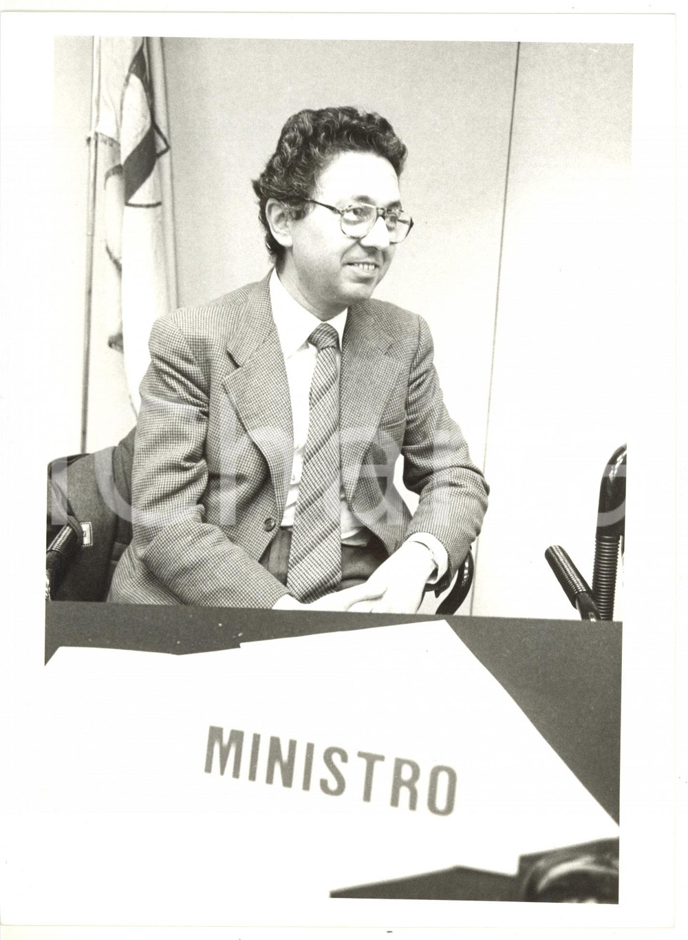 1985 ca MILANO Convegno DC - Ritratto Roberto MAZZOTTA - Fotografia 18x24