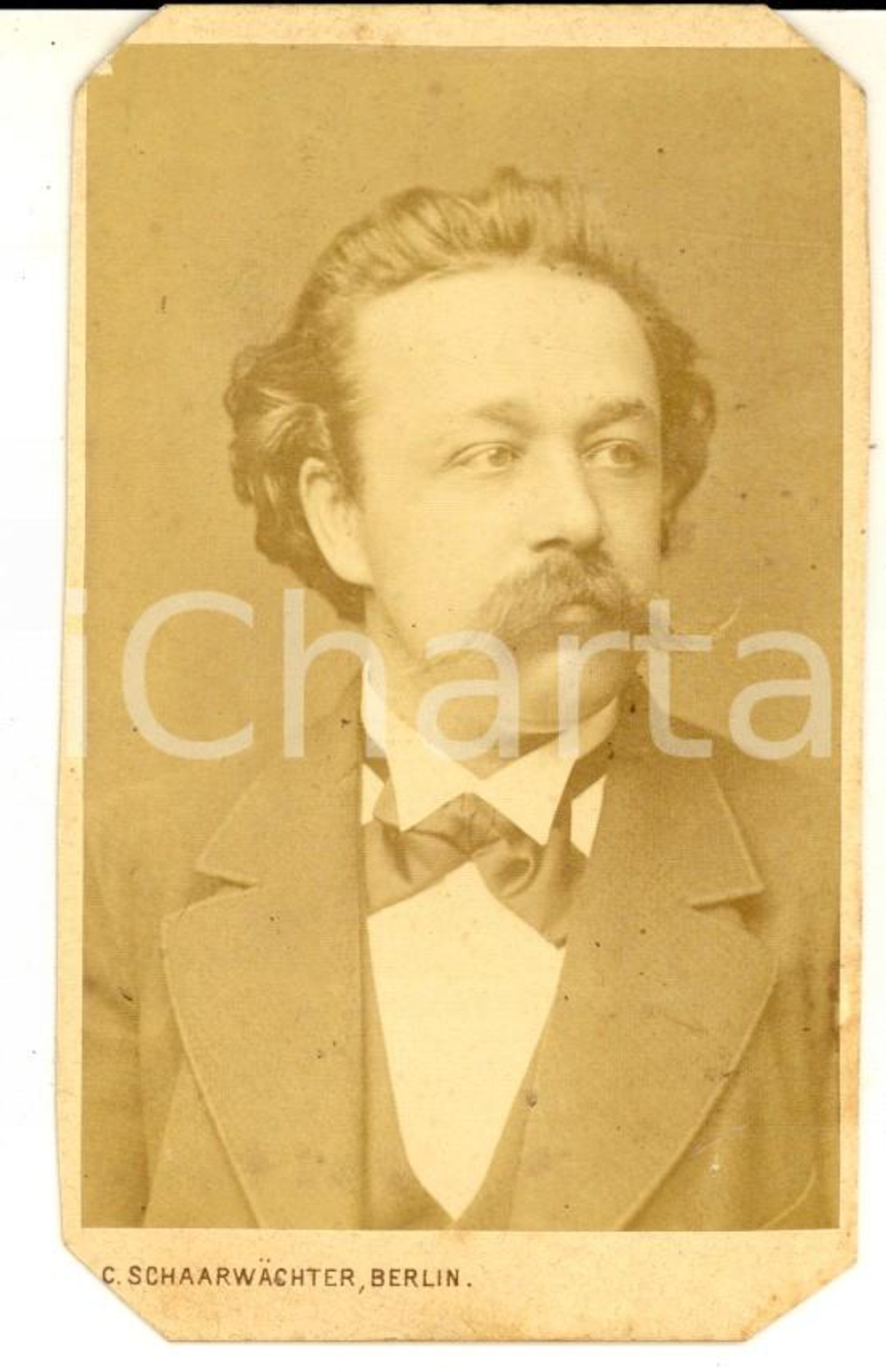 1880 ca BERLIN Portrait of tenor Anton WOWORSKY *Photo SCHAARWACHTER CDV Fotografia d'epoca, su cartoncino rigido.  CONDIZIONI: FAIR (piccole mancanze angolari per l'inserimento in un album)  E' severamente vietata la riproduzione. Tutti i diritti sono riservati.     originale e autentica 1