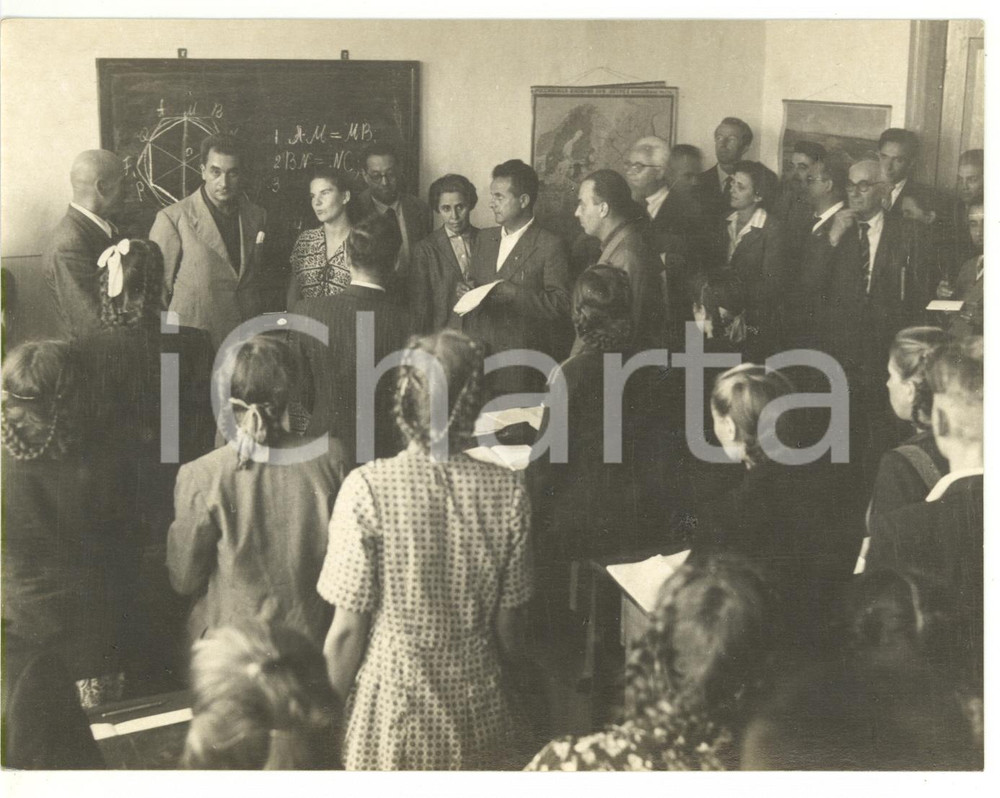 1955 ca KIEV (URSS) Lezione di Matematica nella scuola di un kolchoz *Foto 13x18