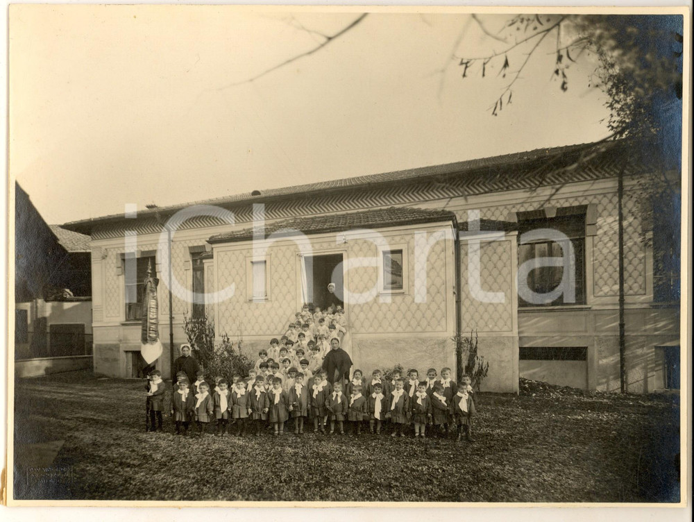 1930 ca MONZA Villaggio Cotonificio CEDERNA - I bambini dell'asilo *Foto 24x18