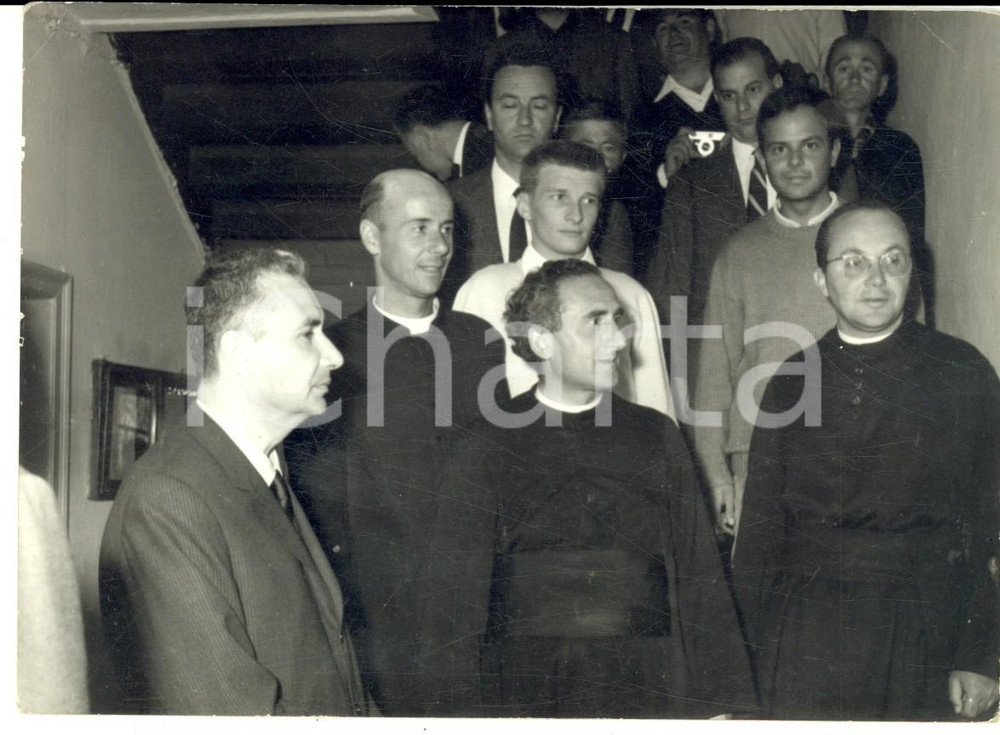 1960 ca DEMOCRAZIA CRISTIANA Aldo MORO in visita a una struttura religiosa *Foto