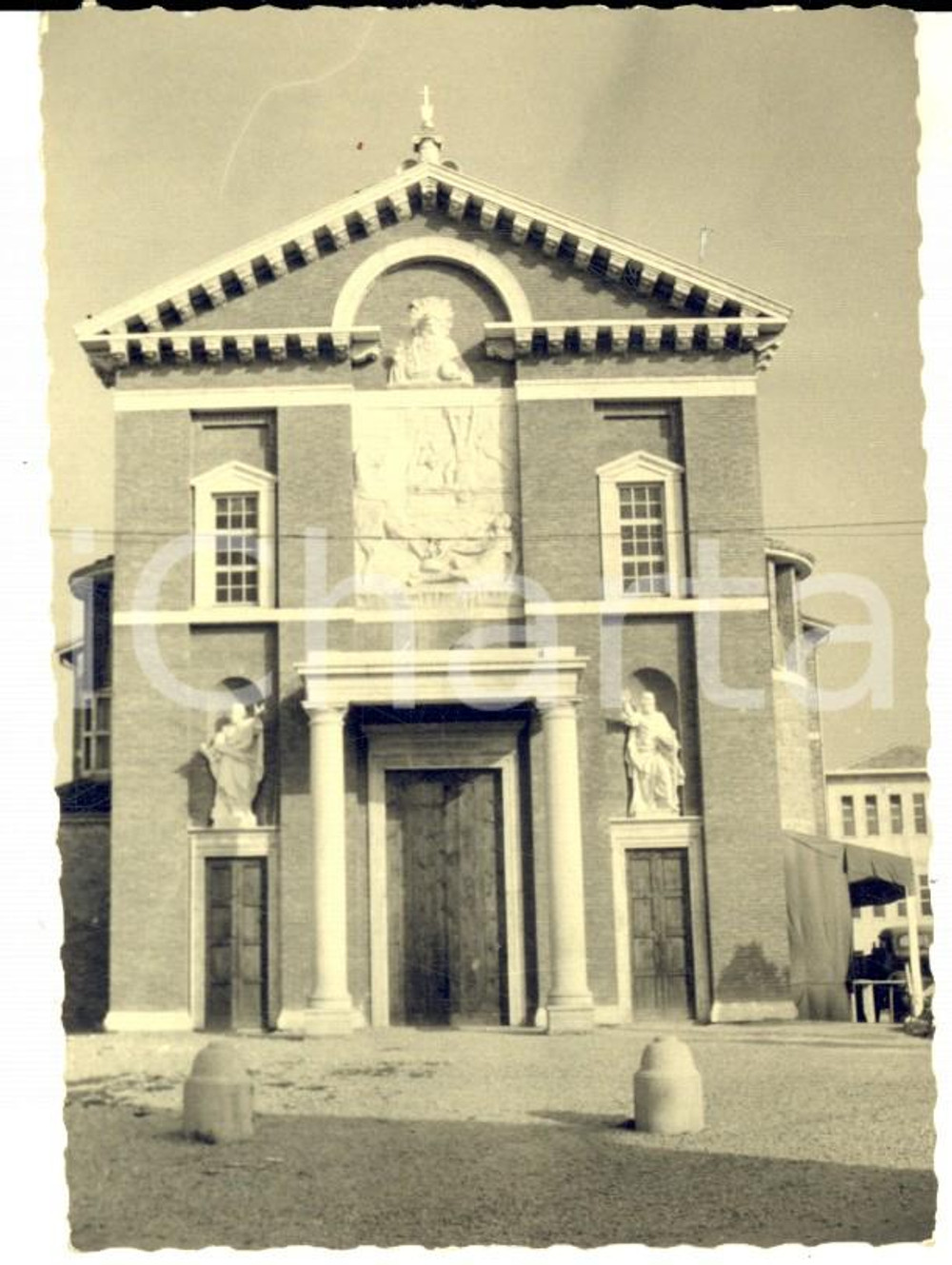 1953 BORGOLOMBARDO Nuova chiesa Santi Pietro e Paolo *Foto 7x10 cm