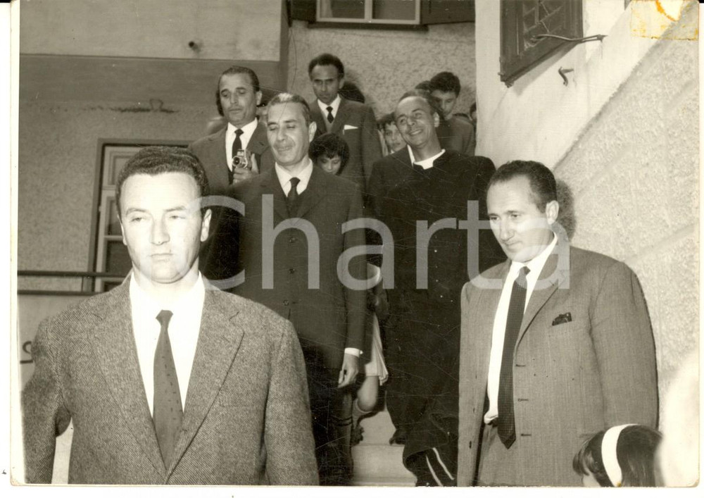 1960 ca DEMOCRAZIA CRISTIANA Aldo MORO in visita a una struttura religiosa -Foto